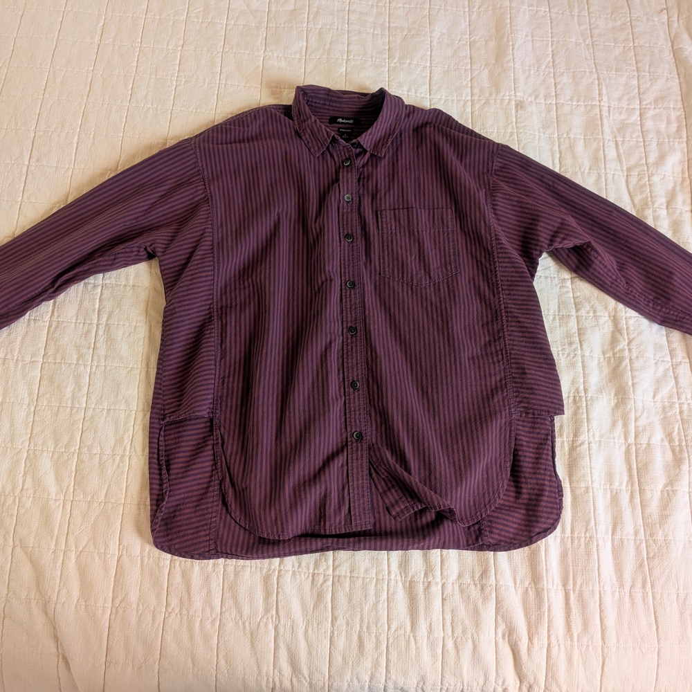 Striped Button-Up Shirt